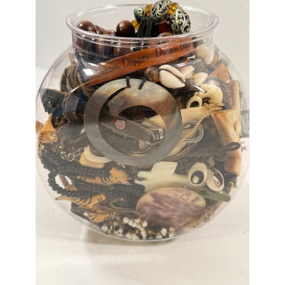Mystery Jewelry Jar Boho Tribal African Vintage to Modern Wearable Mixed Lot
